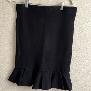 NWOT Express Sweater Skirt with Ruffles, Medium
